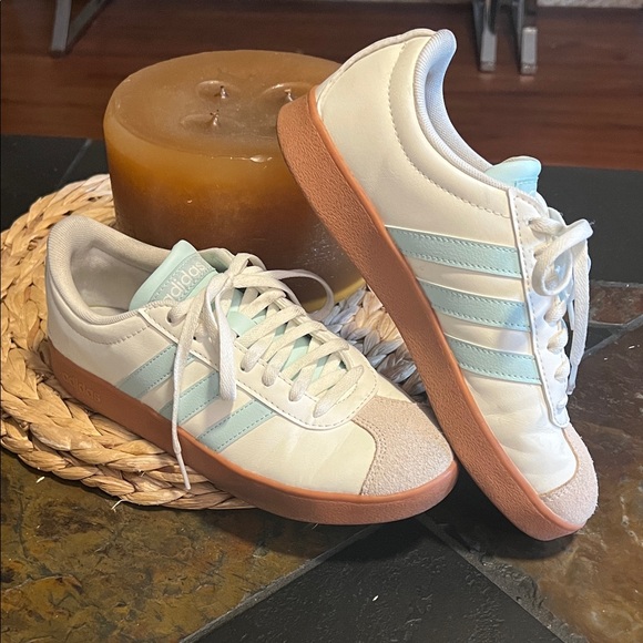 adidas Shoes - adidas Women's White Mint Gum Sole Sneakers